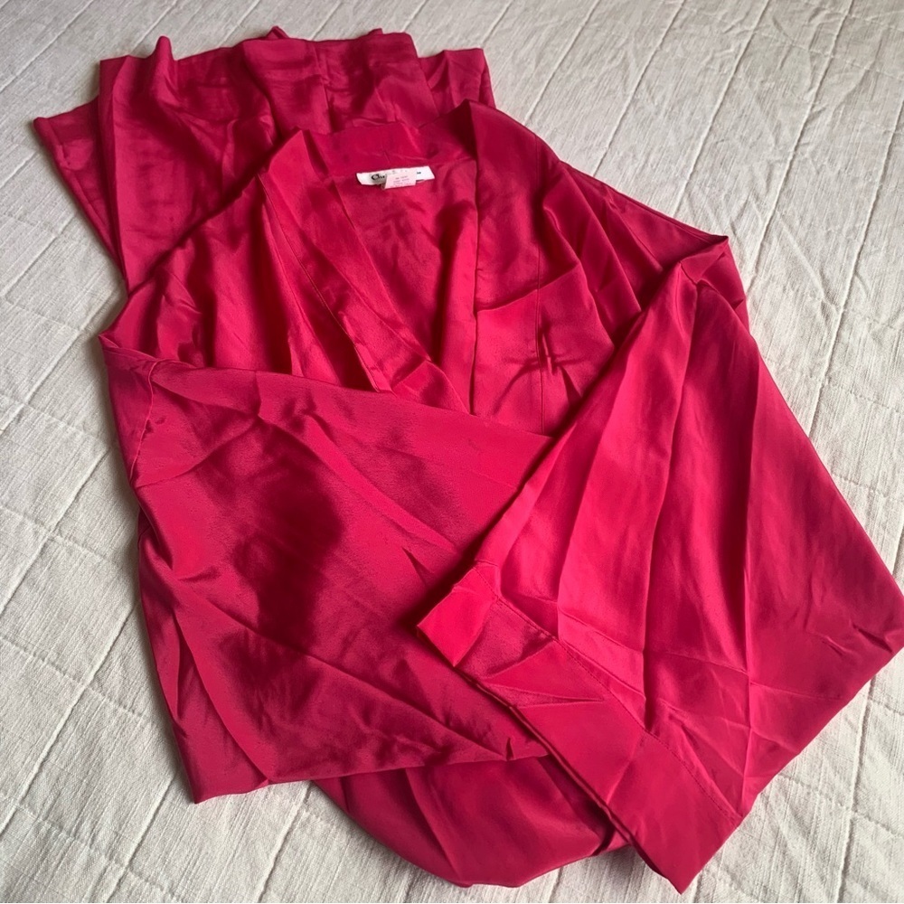 Vintage Christian Dior Full Length Fuschia Robe Size Small - Picture 3 of 6